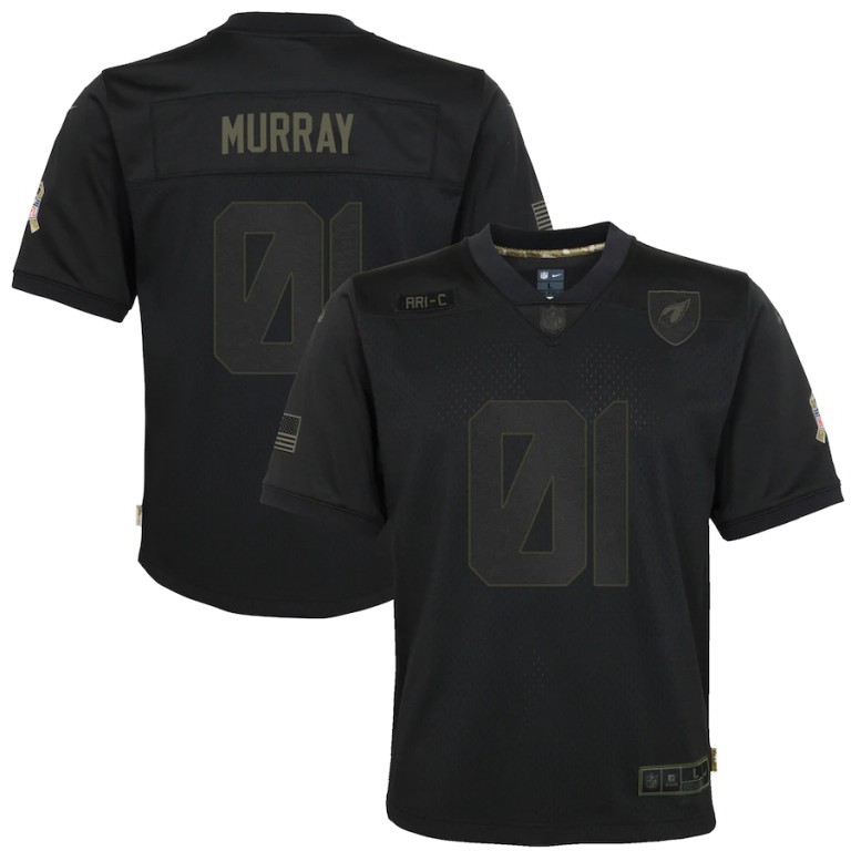 NFL Arizona Cardinals #1 Kyler Murray Nike Youth 2020 Salute to Service Game  Black jerseys->women nfl jersey->Women Jersey